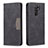 Leather Case Stands Flip Cover Holder B02F for Xiaomi Redmi 9