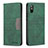 Leather Case Stands Flip Cover Holder B02F for Xiaomi Redmi 9i Green