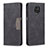 Leather Case Stands Flip Cover Holder B02F for Xiaomi Redmi Note 9 Pro