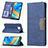 Leather Case Stands Flip Cover Holder B02F for Xiaomi Redmi Note 9 Pro