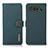Leather Case Stands Flip Cover Holder B02H for Asus ROG Phone 5s Green