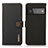 Leather Case Stands Flip Cover Holder B02H for Google Pixel 6 Pro 5G Black