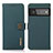 Leather Case Stands Flip Cover Holder B02H for Google Pixel 6 Pro 5G Green