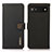 Leather Case Stands Flip Cover Holder B02H for Google Pixel 6a 5G Black