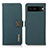 Leather Case Stands Flip Cover Holder B02H for Google Pixel 7 5G Green