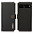 Leather Case Stands Flip Cover Holder B02H for Google Pixel 7 Pro 5G Black