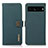 Leather Case Stands Flip Cover Holder B02H for Google Pixel 7 Pro 5G Green