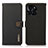 Leather Case Stands Flip Cover Holder B02H for Huawei Honor X8b Black