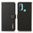 Leather Case Stands Flip Cover Holder B02H for Motorola Moto E30 Black