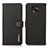 Leather Case Stands Flip Cover Holder B02H for Motorola Moto G Power (2021) Black