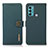 Leather Case Stands Flip Cover Holder B02H for Motorola Moto G40 Fusion Green