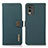 Leather Case Stands Flip Cover Holder B02H for Nokia C210 Green