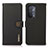 Leather Case Stands Flip Cover Holder B02H for OnePlus Nord N200 5G Black