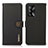 Leather Case Stands Flip Cover Holder B02H for Oppo A74 4G Black