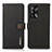 Leather Case Stands Flip Cover Holder B02H for Oppo F19 Black
