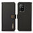 Leather Case Stands Flip Cover Holder B02H for Oppo Reno5 F Black