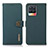 Leather Case Stands Flip Cover Holder B02H for Realme 8 Pro Green