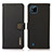 Leather Case Stands Flip Cover Holder B02H for Realme C11 (2021) Black