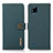 Leather Case Stands Flip Cover Holder B02H for Realme C11 (2021) Green