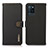 Leather Case Stands Flip Cover Holder B02H for Realme V11s 5G Black