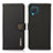 Leather Case Stands Flip Cover Holder B02H for Samsung Galaxy A12 5G Black
