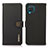 Leather Case Stands Flip Cover Holder B02H for Samsung Galaxy A12 Black