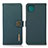 Leather Case Stands Flip Cover Holder B02H for Samsung Galaxy F42 5G Green