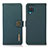 Leather Case Stands Flip Cover Holder B02H for Samsung Galaxy M12 Green