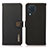 Leather Case Stands Flip Cover Holder B02H for Samsung Galaxy M32 4G Black