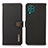 Leather Case Stands Flip Cover Holder B02H for Samsung Galaxy M62 4G Black