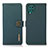 Leather Case Stands Flip Cover Holder B02H for Samsung Galaxy M62 4G Green