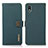 Leather Case Stands Flip Cover Holder B02H for Sony Xperia Ace III SO-53C Green