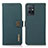 Leather Case Stands Flip Cover Holder B02H for Vivo T1 5G India Green