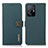 Leather Case Stands Flip Cover Holder B02H for Xiaomi Mi 11T 5G Green