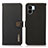 Leather Case Stands Flip Cover Holder B02H for Xiaomi Poco C50 Black