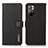 Leather Case Stands Flip Cover Holder B02H for Xiaomi Poco M4 Pro 5G Black