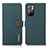 Leather Case Stands Flip Cover Holder B02H for Xiaomi Poco M4 Pro 5G Green