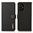 Leather Case Stands Flip Cover Holder B02H for Xiaomi Poco M5 4G Black