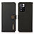 Leather Case Stands Flip Cover Holder B02H for Xiaomi Poco X4 NFC Black