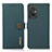 Leather Case Stands Flip Cover Holder B02H for Xiaomi Redmi 11 Prime 4G Green