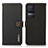 Leather Case Stands Flip Cover Holder B02H for Xiaomi Redmi K50 5G Black