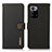 Leather Case Stands Flip Cover Holder B02H for Xiaomi Redmi Note 10 Pro 5G Black