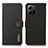 Leather Case Stands Flip Cover Holder B02H for Xiaomi Redmi Note 12 4G Black