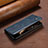 Leather Case Stands Flip Cover Holder B02S for Huawei Honor 50 5G Blue