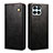 Leather Case Stands Flip Cover Holder B02S for Huawei Honor X6a Black