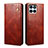 Leather Case Stands Flip Cover Holder B02S for Huawei Honor X6a Brown