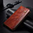 Leather Case Stands Flip Cover Holder B02S for Xiaomi Poco M5S Brown