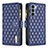 Leather Case Stands Flip Cover Holder B03F for Motorola Moto Edge S30 5G Blue