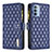 Leather Case Stands Flip Cover Holder B03F for Motorola Moto G41 Blue