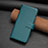 Leather Case Stands Flip Cover Holder B03F for Nokia C210 Green